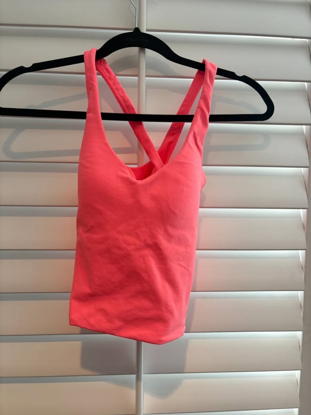 Free People Coral Pink Crossover-Back Athletic Tank Women's XS